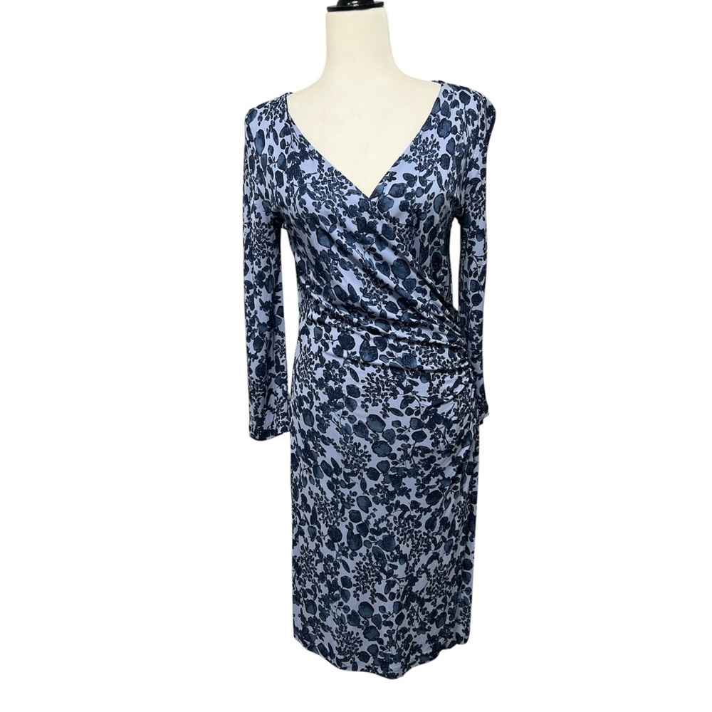 TORY BURCH Michele Faux Wrap Long Sleeve Floral Dress